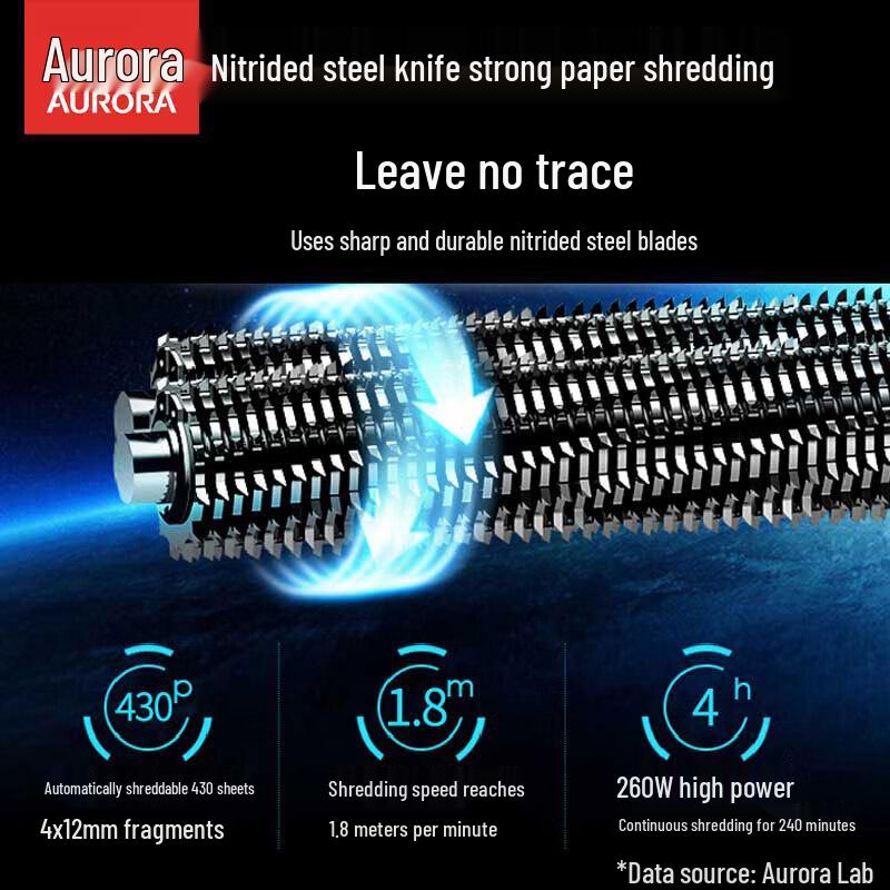 Aurora AS430CM Level 4 Auto-Feed Commercial Shredder CN plug (adapter included)