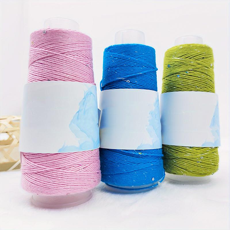 1 шт. Пряжа ручной вязки для подарка, сделай сам, блестящая шелковая нить с пайетками, пряжа из чистого хлопка и натурального шелка ручной работы, вязальная пряжа с серебряной нитью