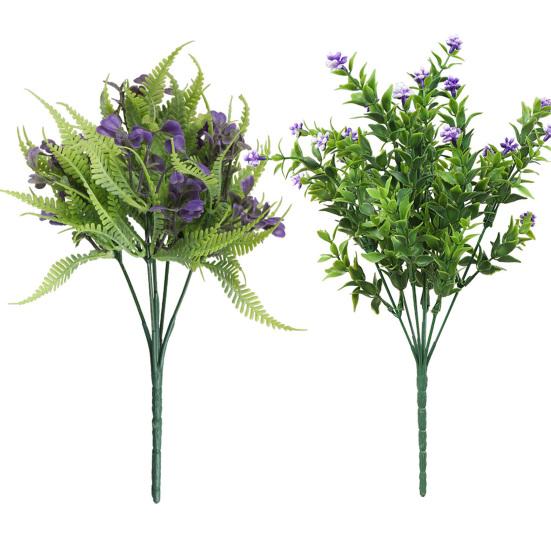 1 букет искусственных цветов, реалистичные, не увядающие, устойчивые к ультрафиолетовому излучению, красивые стильные цветы с визуальной имитацией для сада