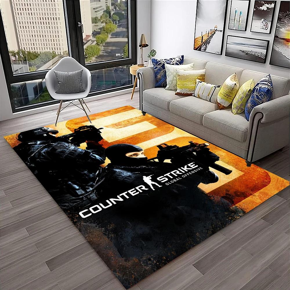 CS GO, Counter Strike Игра Геймер 3D Ковер Коврик для Дома Гостиной Спальни Дивана Прихожей Декор, Детский Ковер Нескользящий Напольный Коврик
