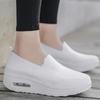 Летние женские кроссовки, дышащая вулканизированная обувь на платформе, однотонные женские лоферы на плоской подошве, повседневная прогулочная обувь на танкетке