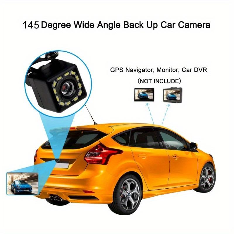 HD CCD Car Rear View Camera with 12 LED Night Vision - Wide Angle Reverse Backup Camera for Parking, Front & Rear Universal