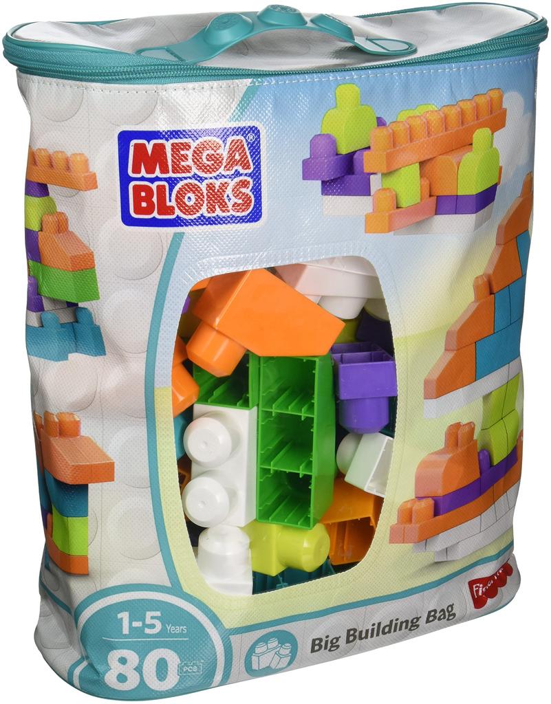 Mega Bloks Big Building Bag, Trendy (80 Piece)
