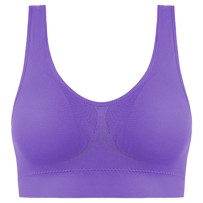 Women Sport Yoga Bras Plus Size Seamless Brassiere Breathable Wire Free Bralette Underwear Comfortable Active Removeable Padded