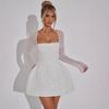 2024 Winter Sexy Sequin Backless A-Line Mini Dress with Tie-Up Bow for Women