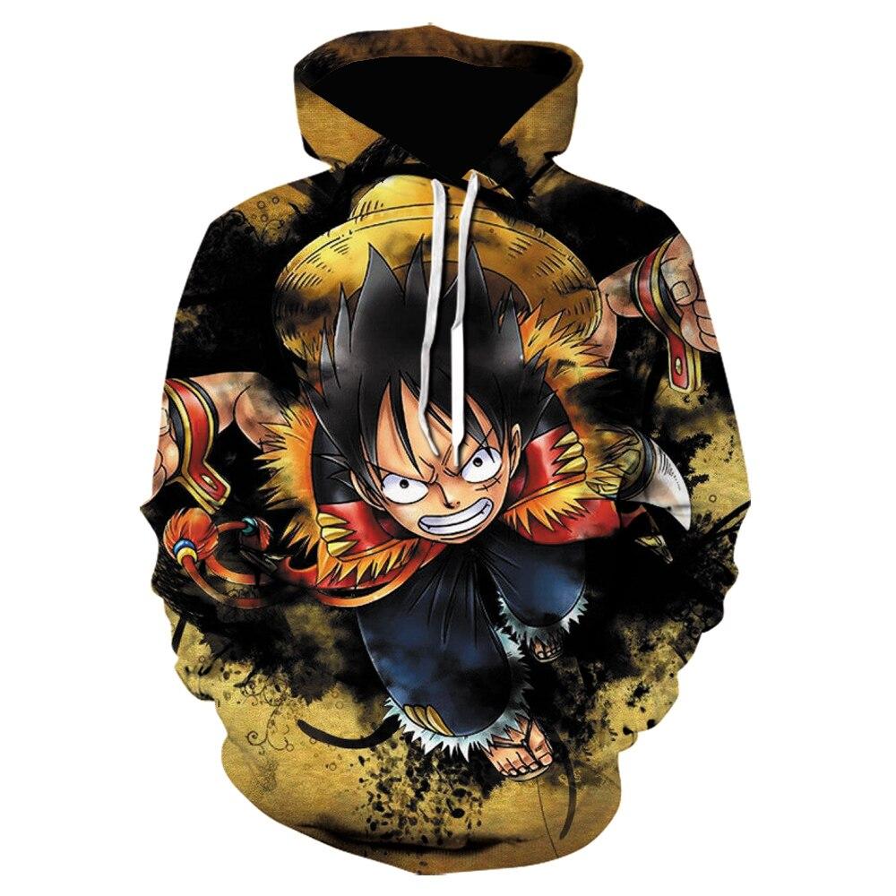 Толстовка с капюшоном в стиле японского аниме One Piece Луффи, толстовки с 3d принтом, куртка в стиле Харадзюку, толстовка высокого качества с героями мультфильмов, спортивные костюмы для подростков