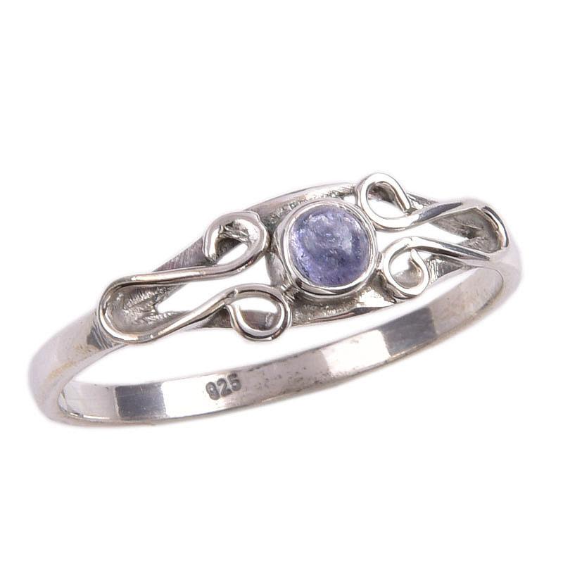 Натуральный танзанит, ювелирное кольцо из стерлингового серебра 925 пробы, размер 10, B4g98