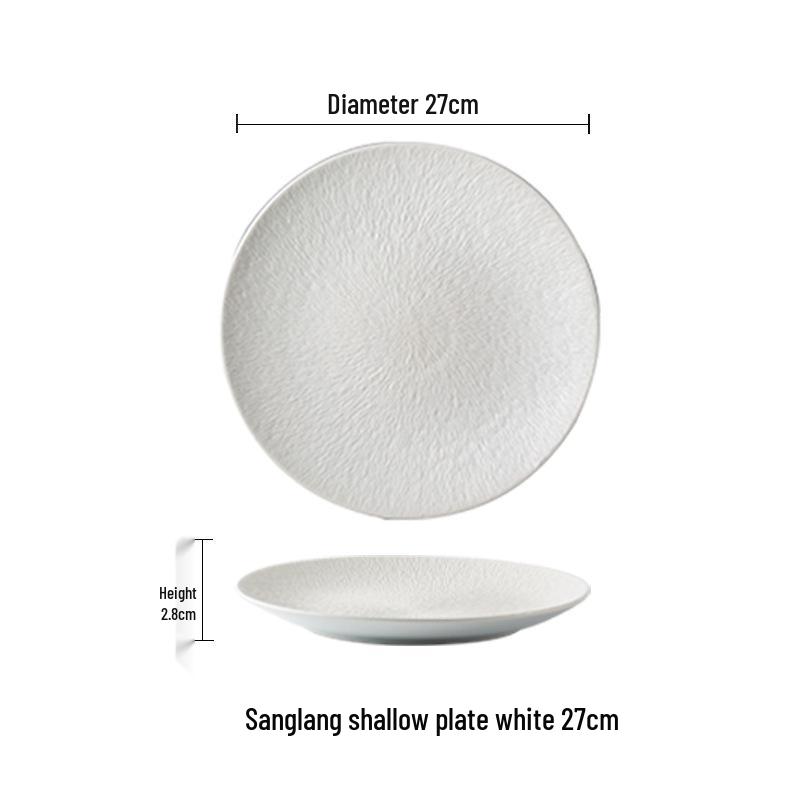 Европейская керамическая посуда: Тарелка для стейка и пасты с креативной текстурой