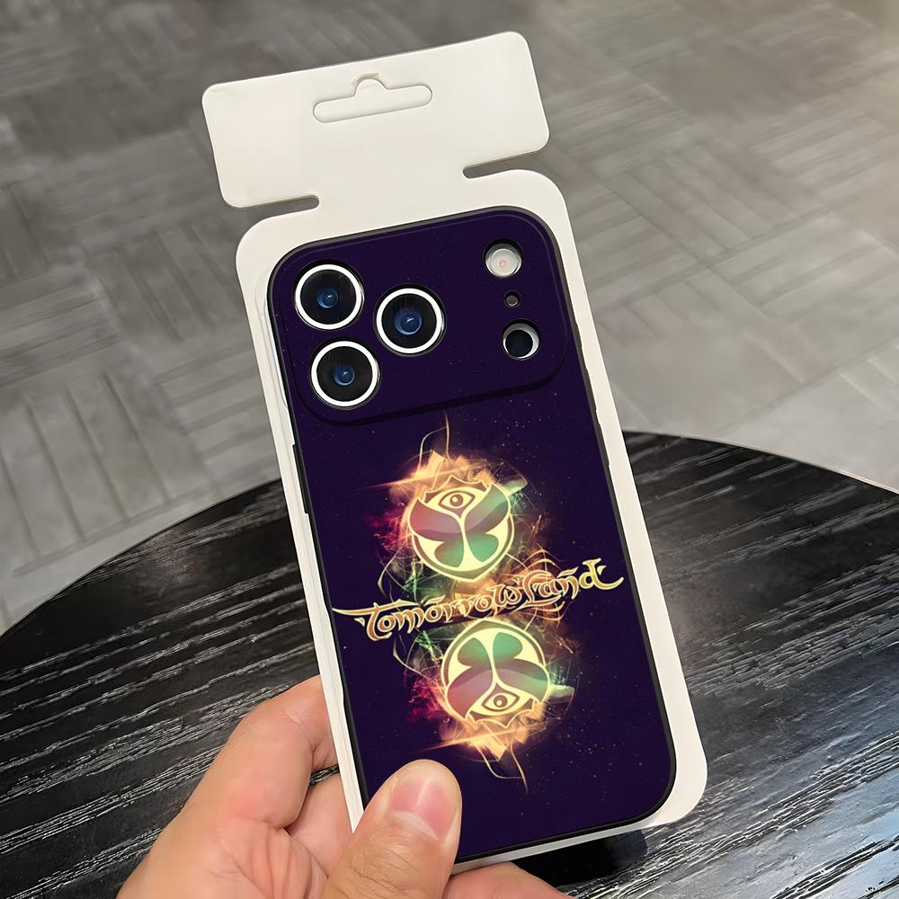 Чехол для телефона музыкального фестиваля Tomorrowlands Для IPhone 17 Air 16 E Pro Max 15 14 13 Mini 12 Pro 11 Max Plus Черный Мягкий Чехол