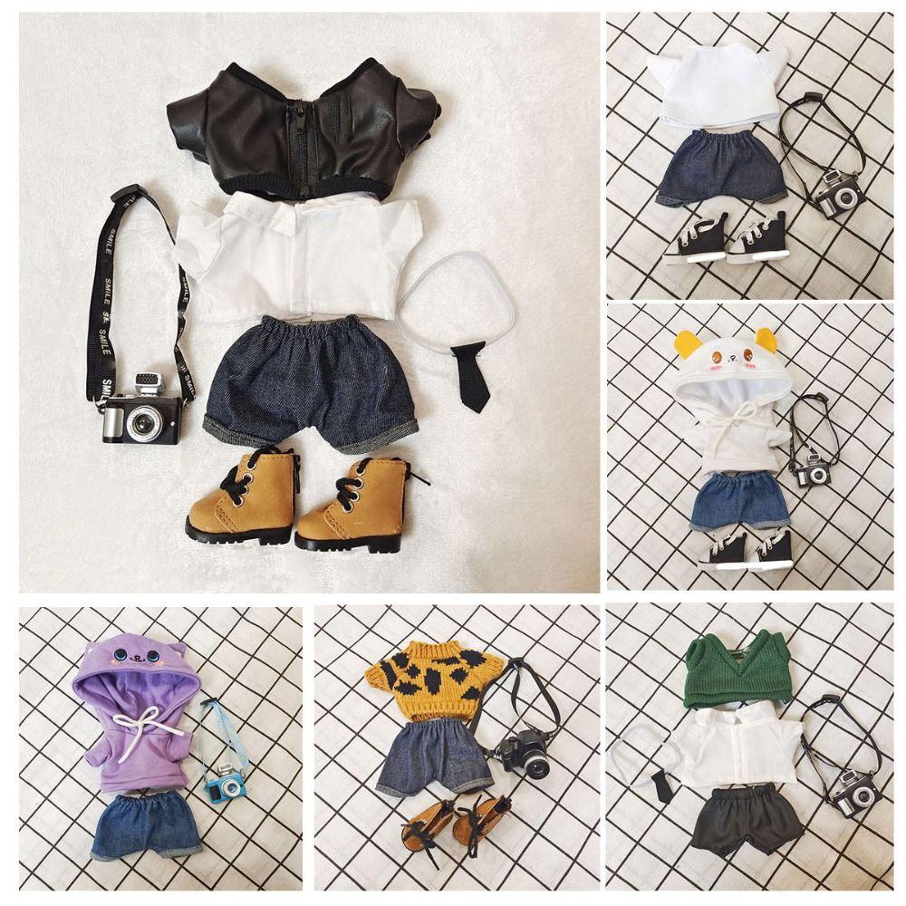 Мини-шорты для кукол, модный наряд для кукол-идолов, высококачественная одежда для кукол, толстовки с капюшоном, 20 см, хлопковая кукла