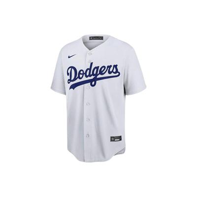 Футболка-реплика Los Angeles Dodgers Player с принтом букв и боковыми разрезами, бейсбольная футболка с короткими рукавами, мужская, белая WHLD7B35