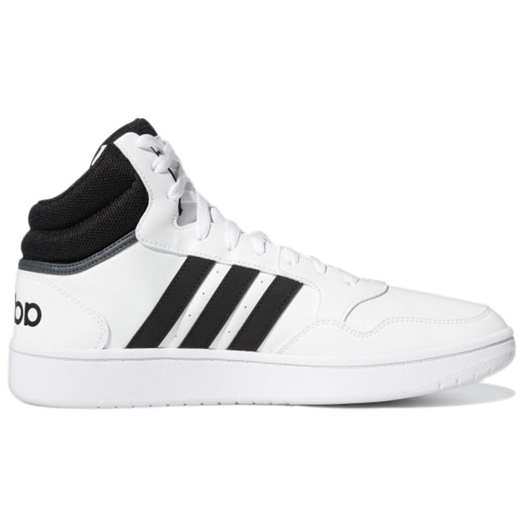 Adidas Hoops 3.0 Mid White Black Мужские кроссовки Core-Black Cloud-White GW3019