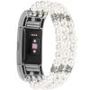 For Fitbit Charge 3/4 Three Rows Stylish Pearl Bracelet Wrist Strap Replacement Watch Band
