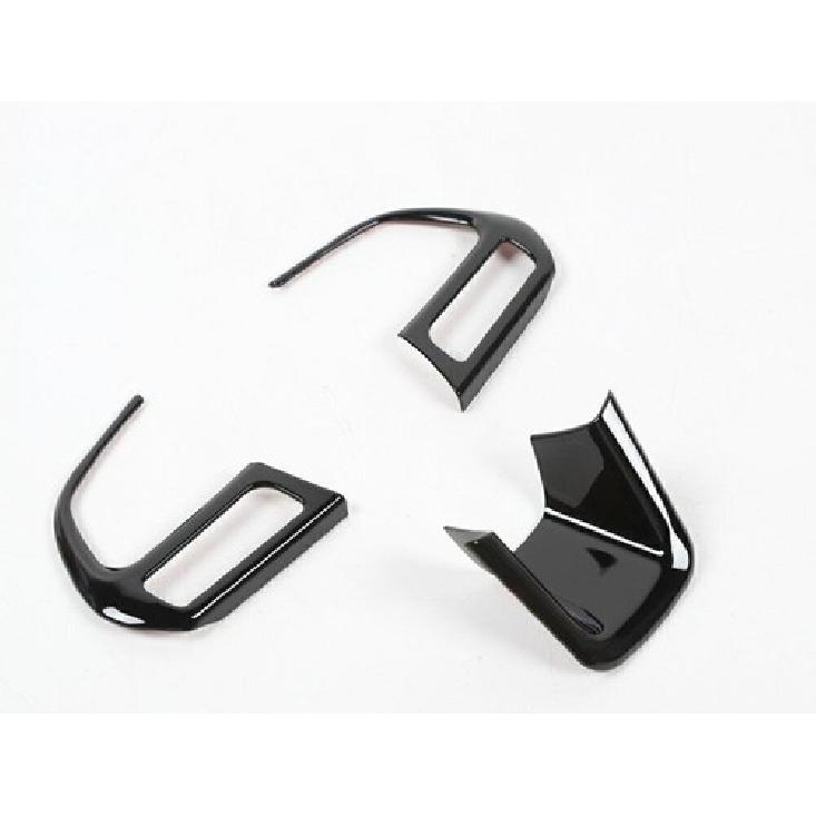 For Jeep Compass 17-2021 Glossy Black Steering Wheel Control Button Cover Trim