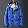 Mens Short Winter Down Jacket Outdoor Casual Multi-pocket Hooded Warm Coat EUR Sizes