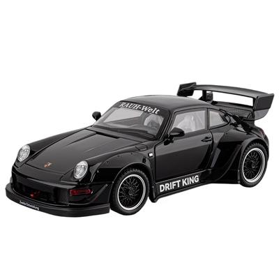 Модель суперкара Porsche 993 RWB 911 в масштабе 1/22. Модель автомобиля из сплава со звуком и светом, инерционный механизм. Детская коллекционная игрушка. Подарок на день рождения.