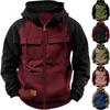 Тактические толстовки с капюшоном Мужские однотонные теплые флисовые толстовки с несколькими карманами Мужские куртки с капюшоном Толстые уличные с капюшоном
