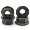 2-50pcs Carbon steel Serrated Flange Lock Nuts Hex Locking Anti-Loose Nut with Washer M2-M16