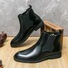 Мода Зима Новые Высокие Кеды Мужские Черные Челси Коричневые Ботильоны Британский Дизайнер Botas Повседневная Роскошь Формальная Обувь Zapatos Hombre