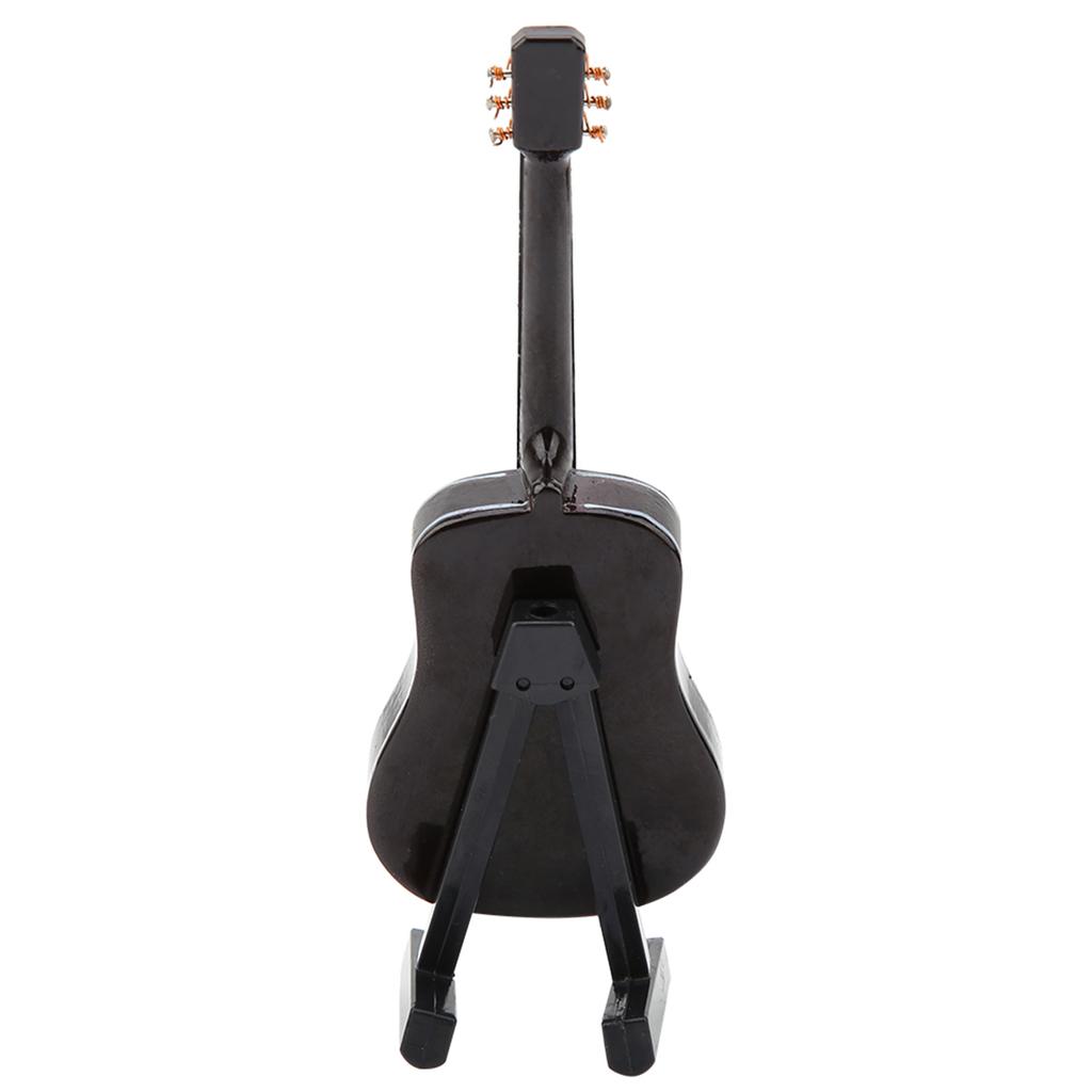 10cm 16cm Miniature Guitar Model Display Wooden Musical Instrument Ornaments Craft with Stand Case Home Desktop Decoration