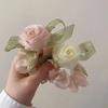High Elasticity Mesh Yarn Hair Rope Yarn Hair Accessories Trendy Rose Flower Hair Ring