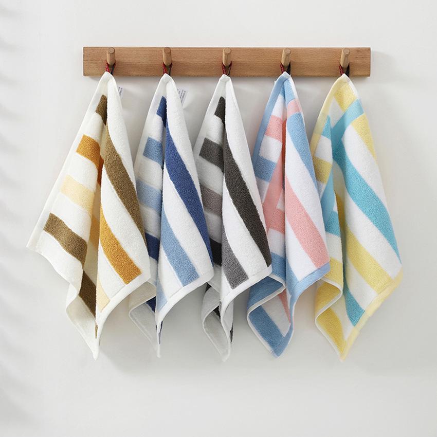 Радужное полосатое полотенце для рук 100% хлопок цветные полотенца для лица для взрослых детей прочное впитывающее кухонное полотенце для ванной комнаты 34x34 см