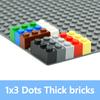 50 шт. Толстые Фигурные Кирпичики 1x3 Точки DIY Строительные Блоки Образовательные Креативные Размер Совместим С 3622 Пластиковые Игрушки Для Детей