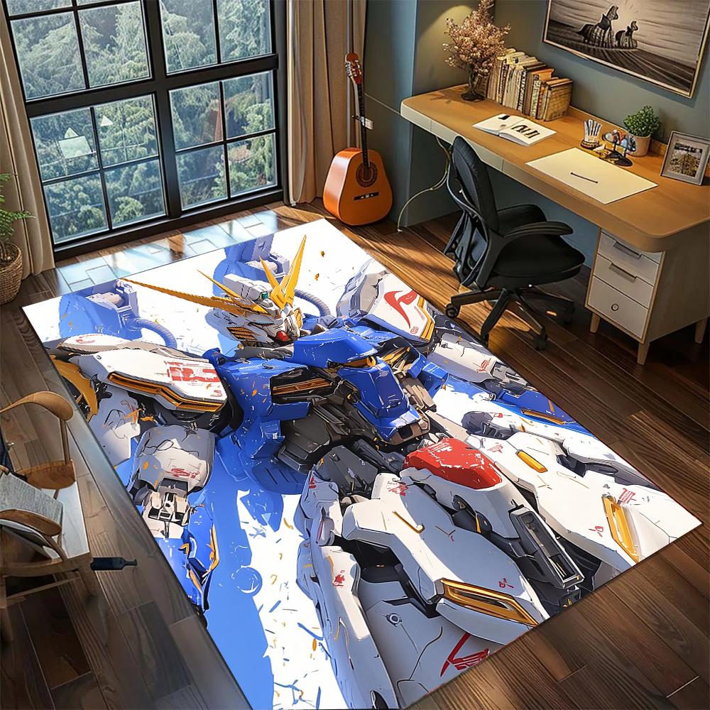 Gundam MS-06S Char's Zaku Red Comet Design Rug Carpet Large Area Rug Non Slip Washable Floor Mat Gamer Room Bedroom Home Decor