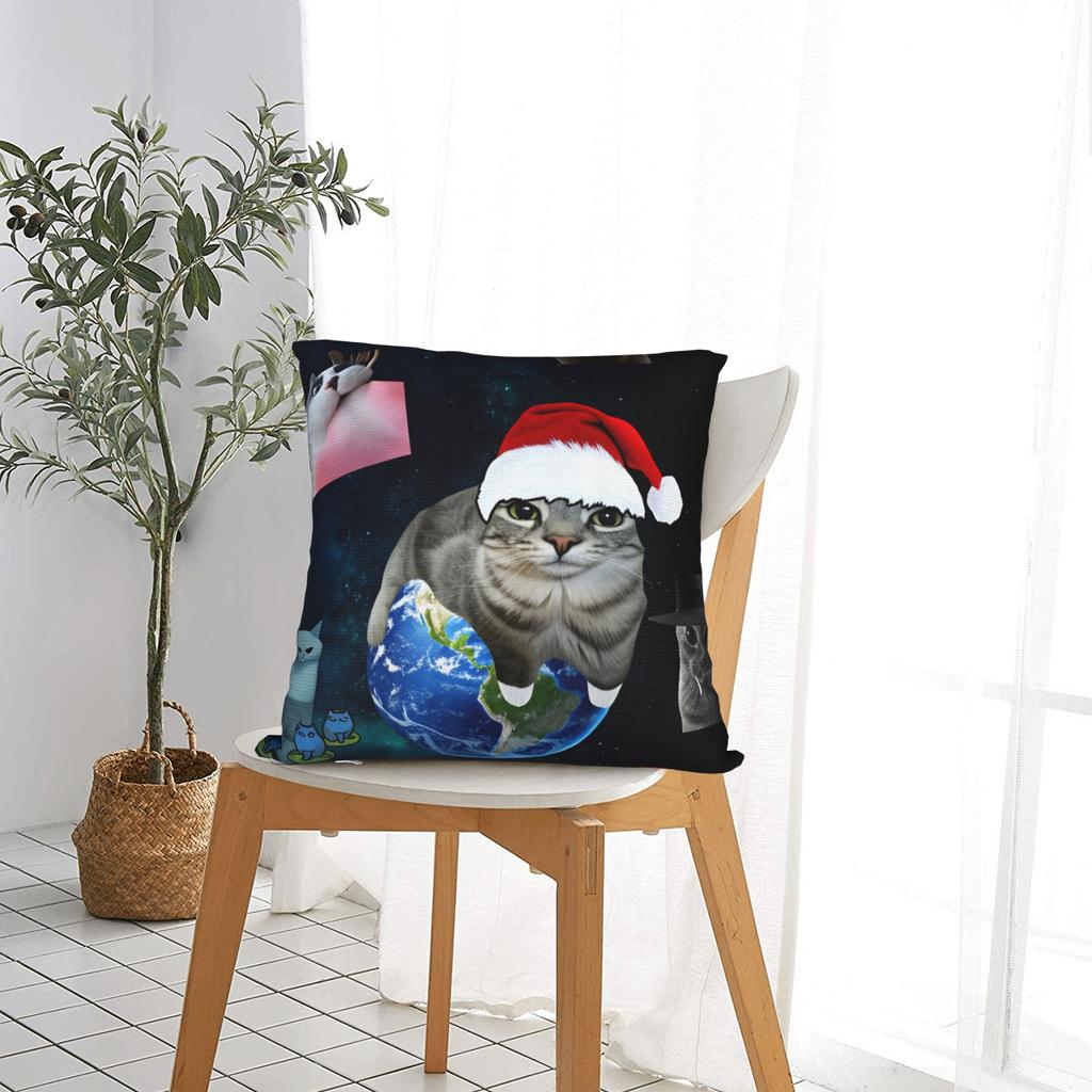 Чехол для подушки 'Мяу' Мягкий чехол для подушки Смешные чехлы для подушек для дивана, кушетки, кровати, гостиной