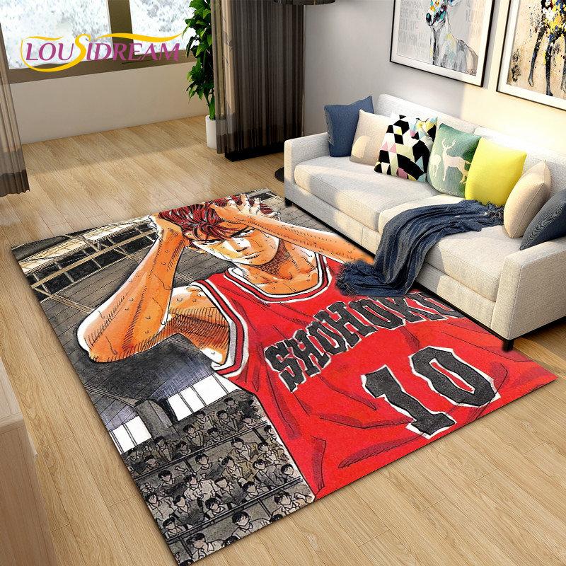 Slam Dunk Япония Аниме Мультфильм Коврик, Коврик для гостиной Спальня Диван Коврик Украшение, Дети играют Нескользящий напольный коврик