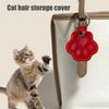 Pet Memorial Keychain Faux Leather Cat Claw Design Pet Hair Storage Pouch Pet Fur Keepsake Keyring for Pet Lovers