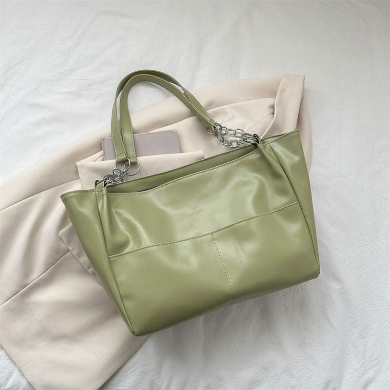 Stylish Versatile Large Capacity Tote Bag For Women In Black White Green And Brown