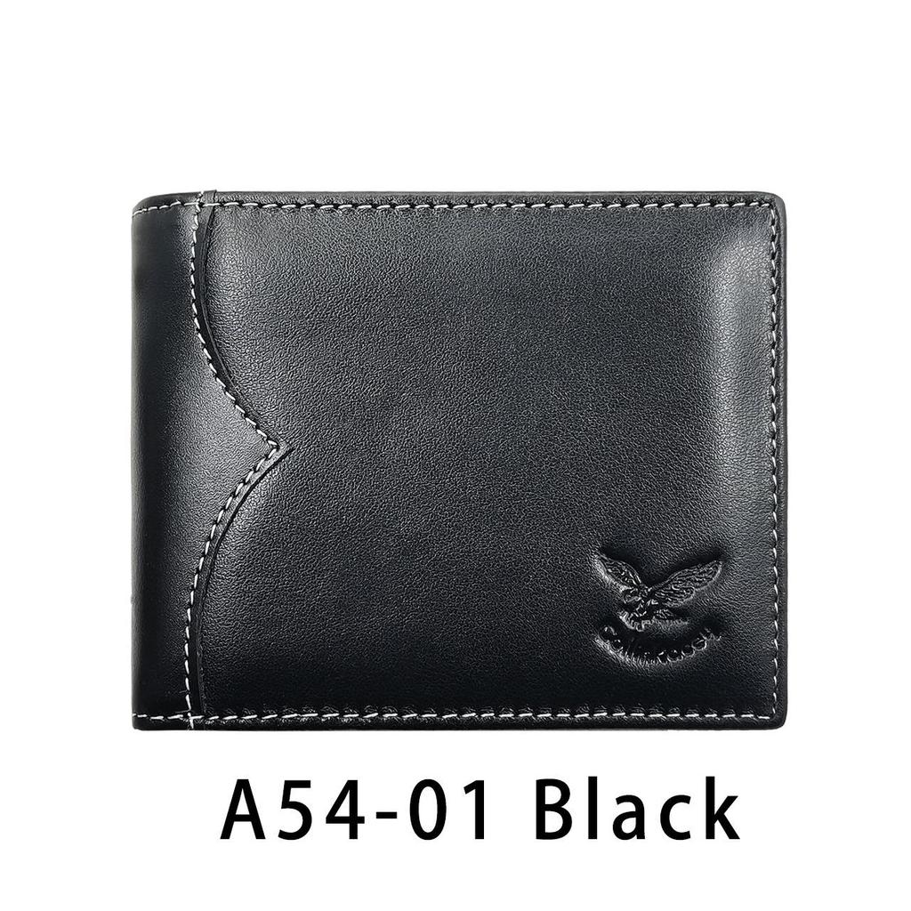 Мужской ретро-складной кошелек из натуральной кожи и держатель для карт