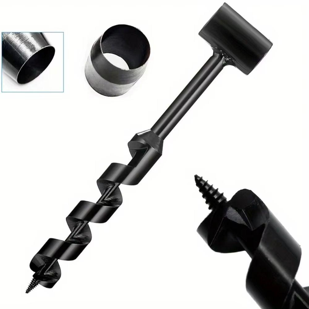 Set Extra Long Extension Spiral Auger Drill Bits Carbon Steel Hole Opener Hard Soft Plastic