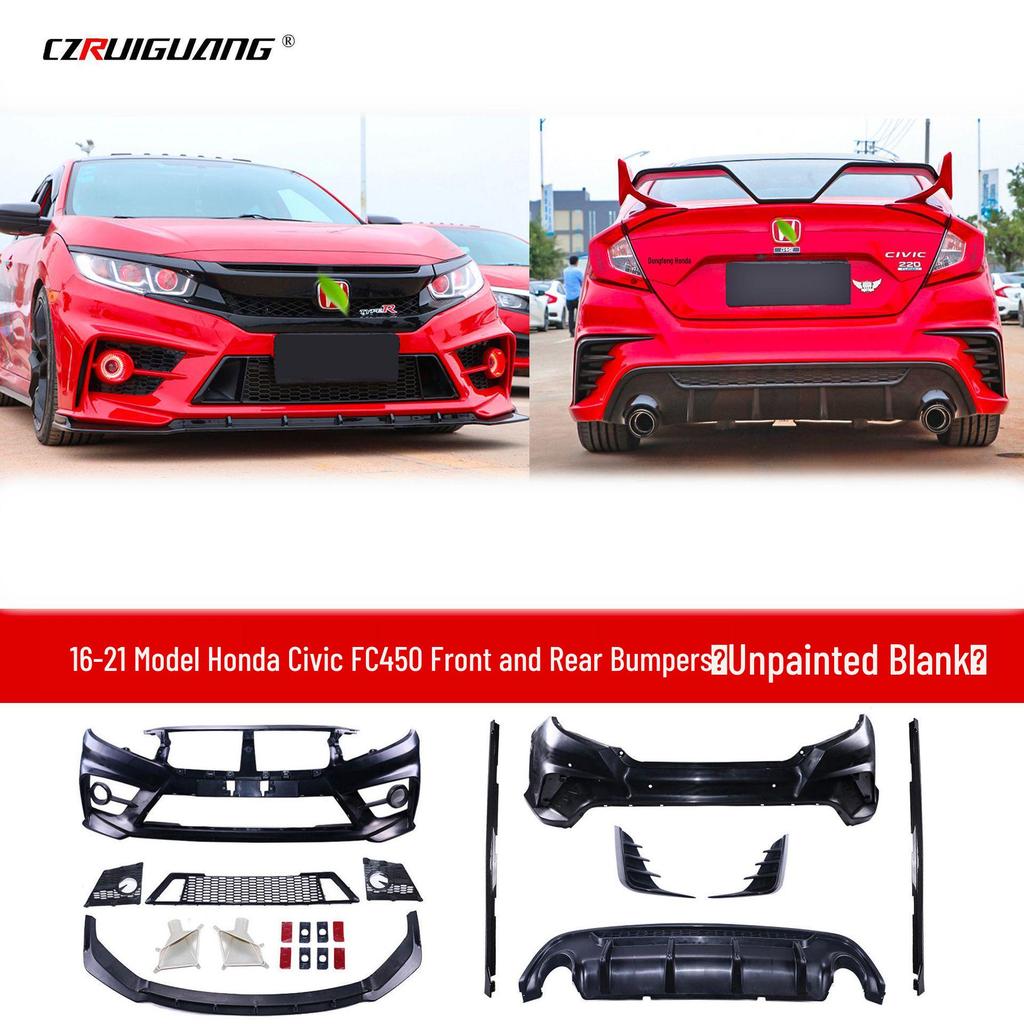10th Gen Civic FC450 (2016-2021) Body Kit: Wide Body Kit, Side Skirts, Rear Spoiler, Rear Diffuser, Front Splitter, Front Lip Spoiler