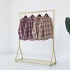Mannequin Display Rack: Women's Clothing Store, Movable Gold Wrought Iron Hanging Rack