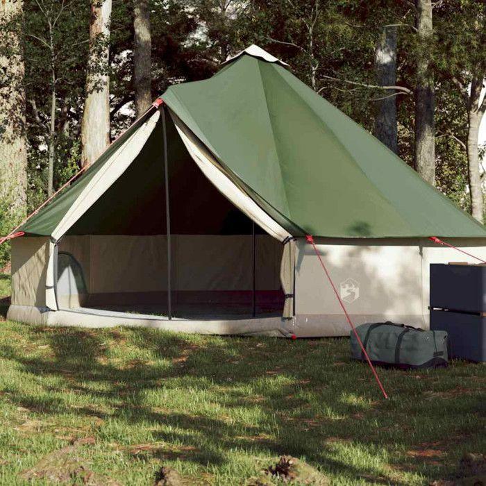 Tente familiale tipi 6 personnes vert imperméable