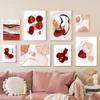 Wall Art Canvas Painting Red Golden Ink Modern Abstract Living Room Decoration Posters And Prints Home Wall Pictures Salon Club