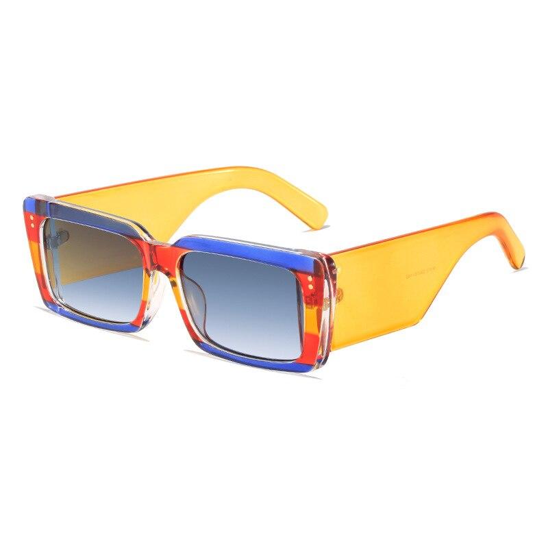 New Cat Eye Rectangle Vintage Sunglasses Woman Brand Designer Retro Points Clear Green Sun Glasses Female Lady Eyeglass