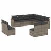 VidaXL Salon de Jardin avec Coussins 11 pcs, Canapés de Terrasse, Ensemble de Meubles de Patio, Mobilier d'Extérieur, Gris 3258490