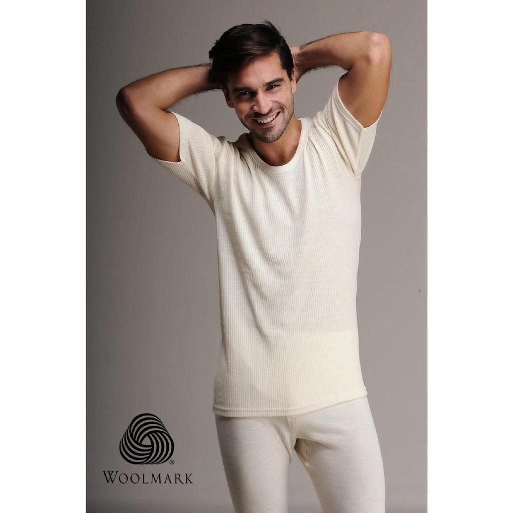 Мужская майка из 100% шерсти с коротким рукавом, майка 1000 — 1 шт.