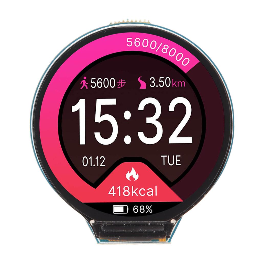 Плата микроконтроллера RP2040 1,28-дюймовый ЖК-дисплей Чип RP2040 133 МГц 264 КБ SRAM 4 МБ флэш-памяти Круглый ЖК-модуль для RasPi Pico DIY Замена