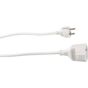Rallonge Électrique - SILVER ELECTRONICS - 2m 16A BLANC - Connecteur 4,8 Mm Plus Terre