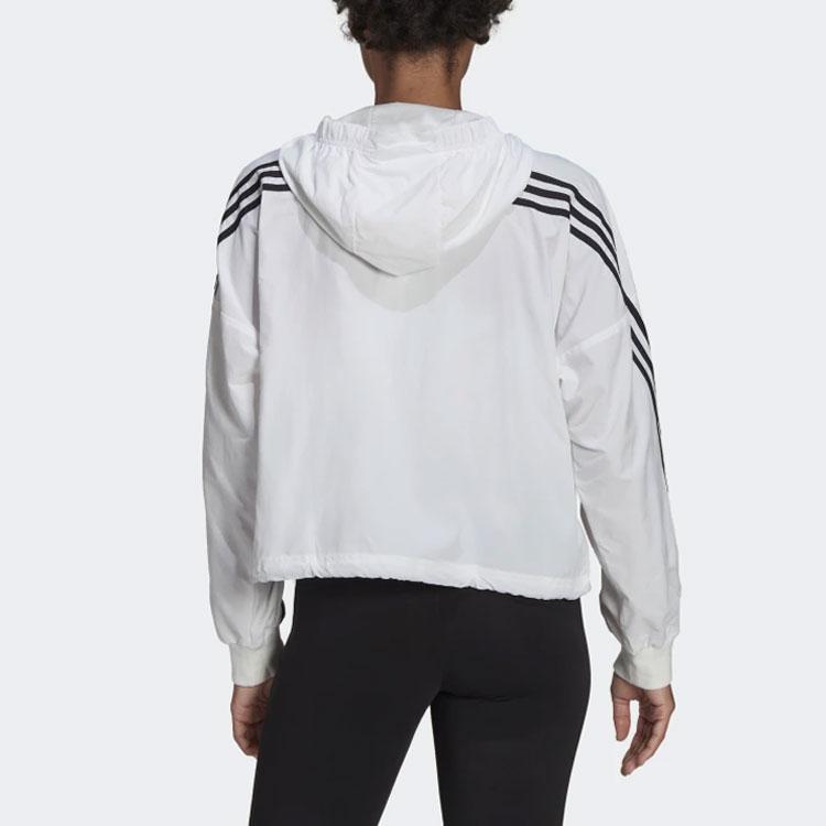 adidas Спортивная одежда Future Icons Женская тканая ветровка Белый Черный HE4177