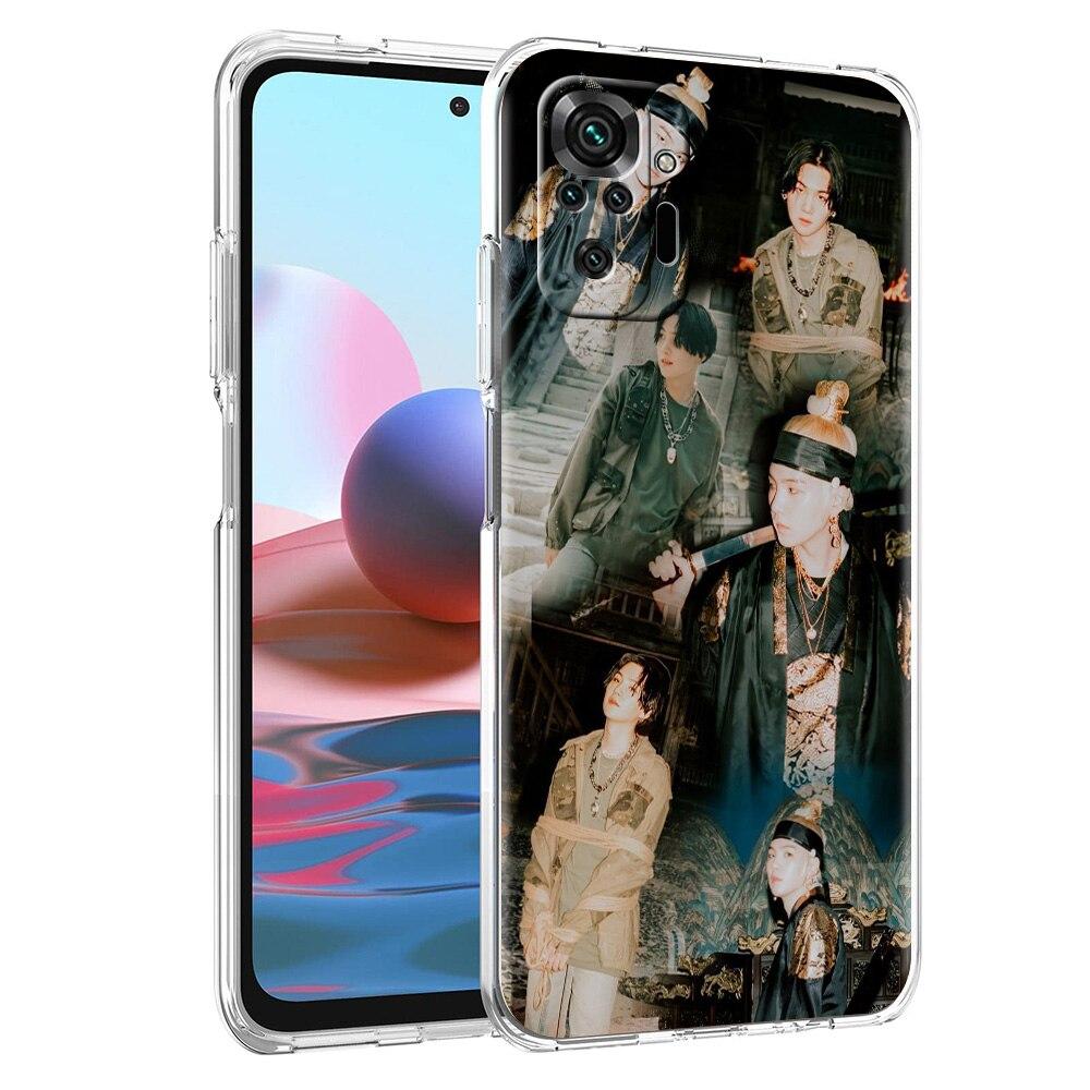 Чехол для телефона Xiaomi Poco X3 NFC M3 F3 Redmi Note 9S 9 8 10 Pro 7 8T 9C 9A 8A K40, мягкий силиконовый прозрачный чехол Agust D suga