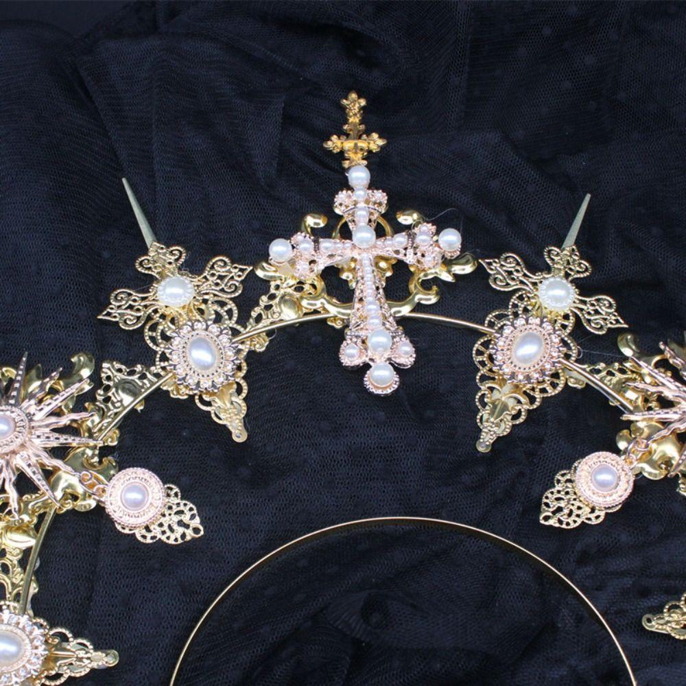 Parts Vintage Gothic Lolita Tiara Sun Goddess Headwear DIY Crown Material Kits Wedding Headpiece