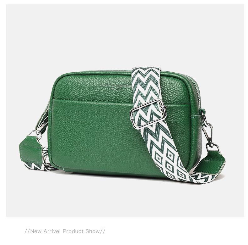 Genuine Leather Women's Crossbody Bag - Large Capacity, High-End Design, Small Square Shoulder Bag