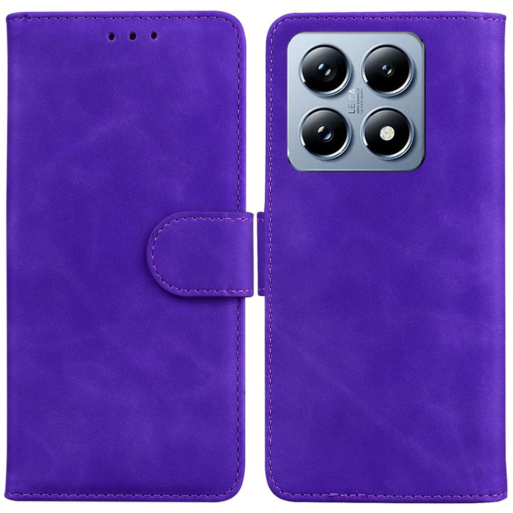 Чехол для Xiaomi 14T Pro, однотонный кожаный кошелек, чехол для телефона