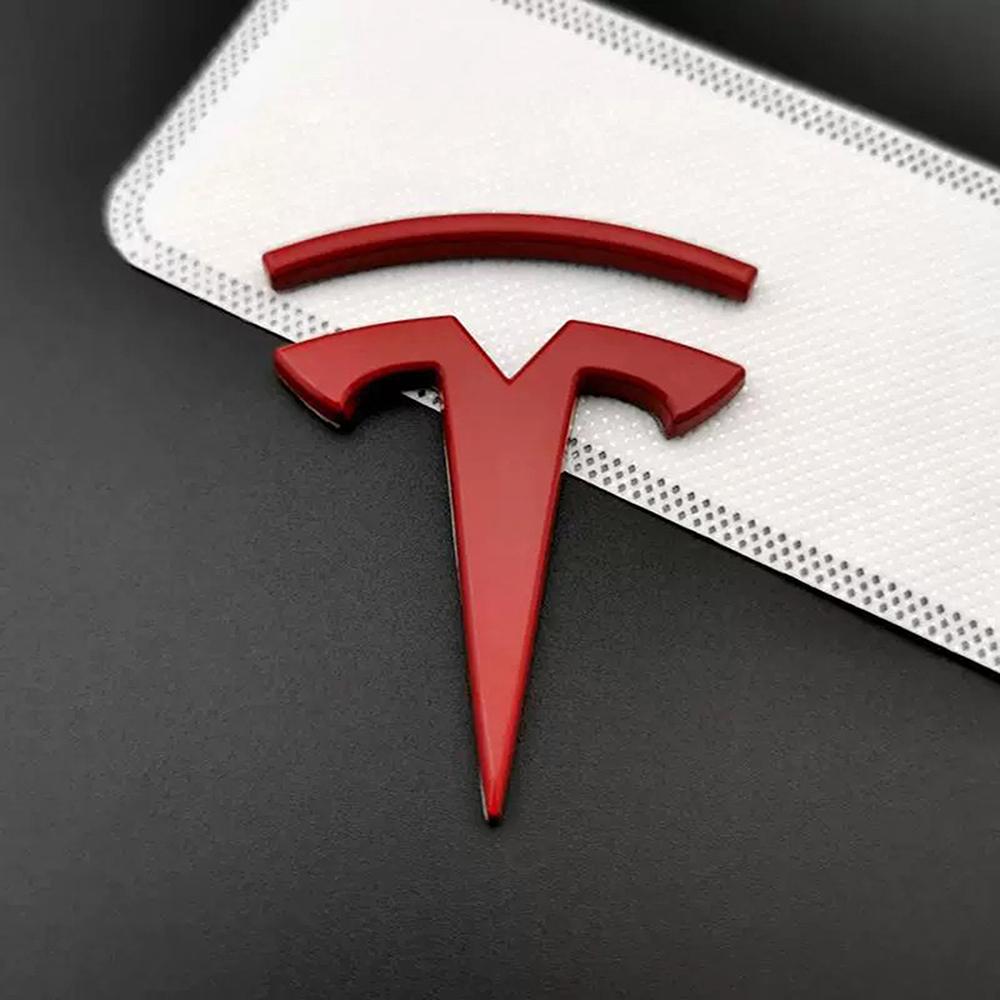 Премиальная Металлическая Наклейка Логотип Автомобиля Tesla 3D Эмблема Значок Декаль Декор Кузова Крыла Багажника Автомобиля для Всех Моделей Tesla