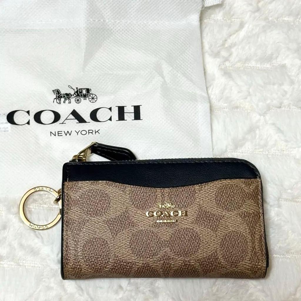 Used COACH card case mini wallet